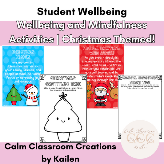 Student Wellbeing | Wellbeing and Mindfulness Activities | Christmas Themed!