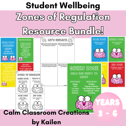 Zones of Regulation Resource Bundle! | Student Wellbeing