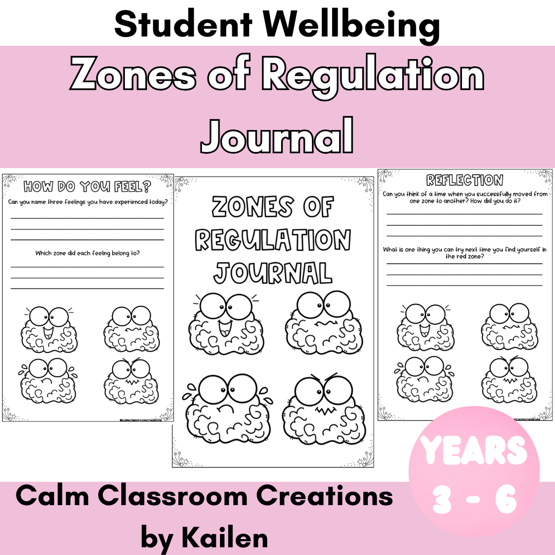 Student Wellbeing | Zones of Regulation Journal and Lesson Outline