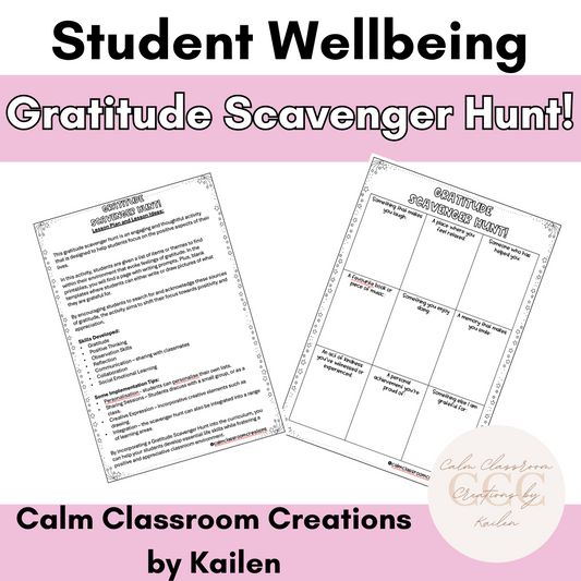 Student Wellbeing | Gratitude Scavenger Hunt