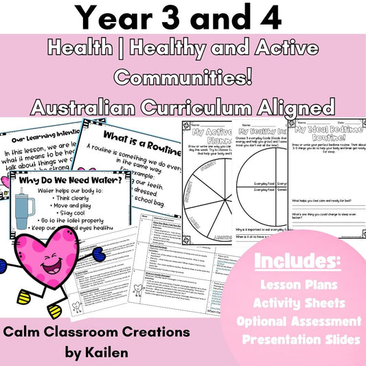 Year 3 & 4 | Health | Healthy and Active Communities | Australian Curriculum Aligned V9