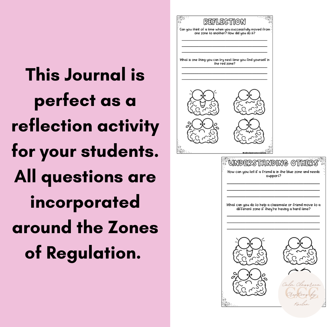 Student Wellbeing | Zones of Regulation Journal and Lesson Outline