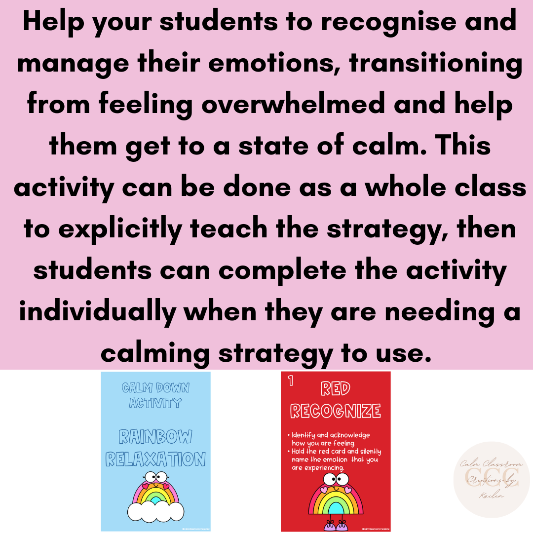 Student Wellbeing | Rainbow Relaxation | Calm Down Activity