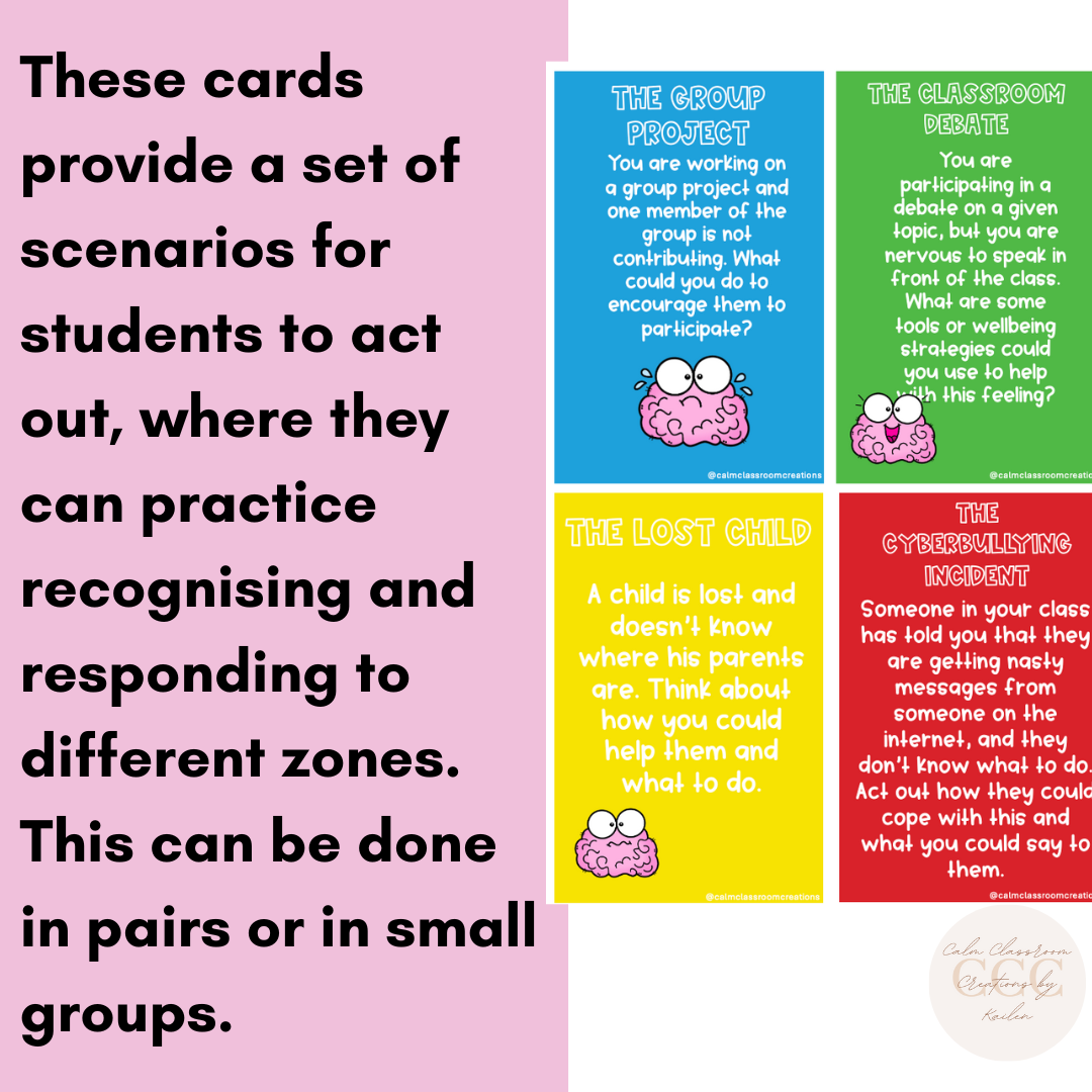 Student Wellbeing | Role-Play Scenarios | Zones of Regulation