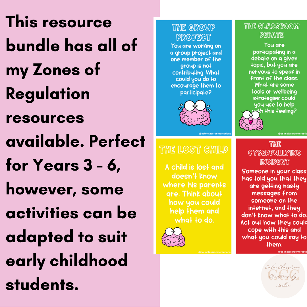 Zones of Regulation Resource Bundle! | Student Wellbeing