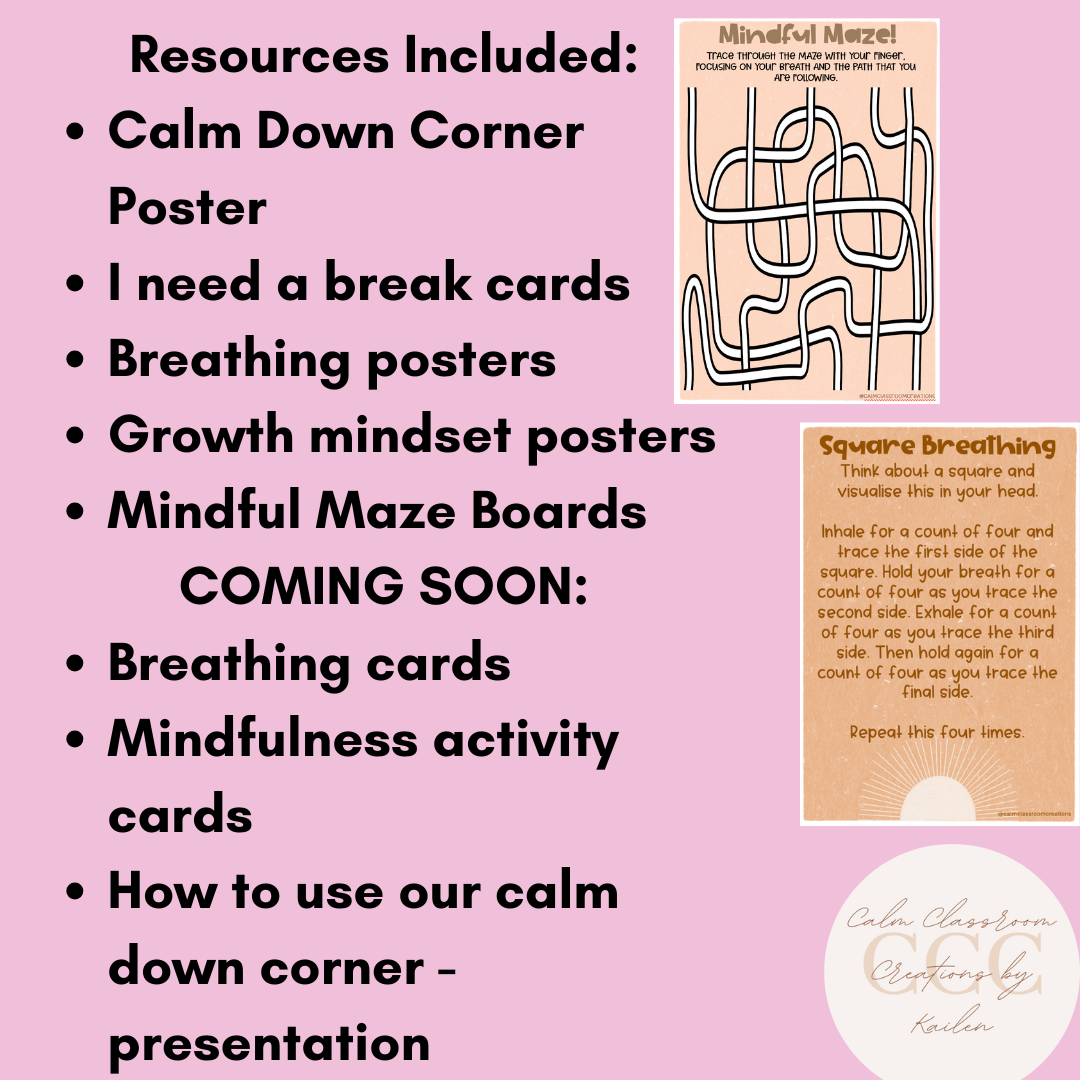 Student Wellbeing | Calm Down Corner | BUNDLE AND SAVE! | Groovy Boho Themed