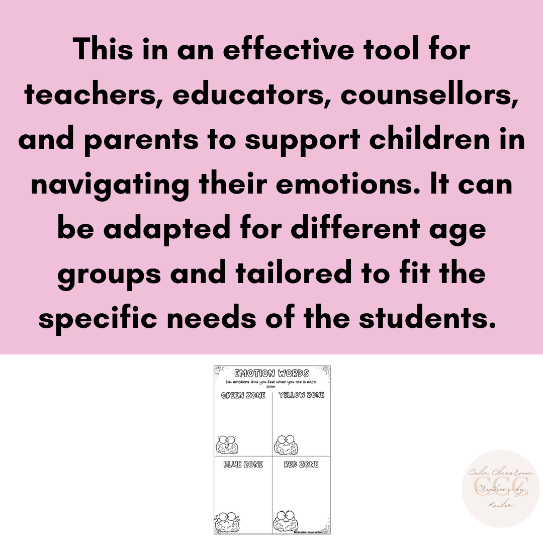 Student Wellbeing | Zones of Regulation | Feelings Worksheets