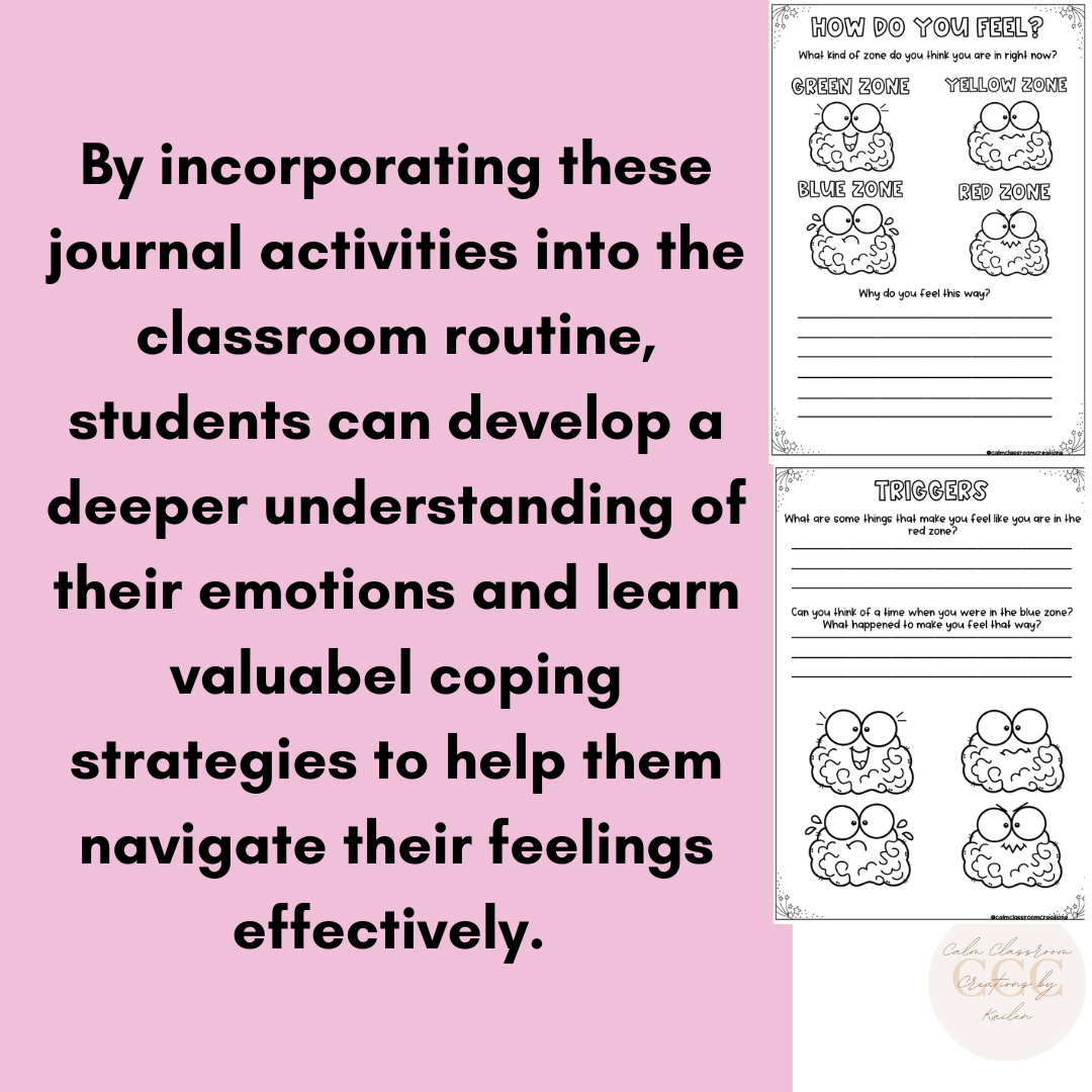 Student Wellbeing | Zones of Regulation Journal and Lesson Outline